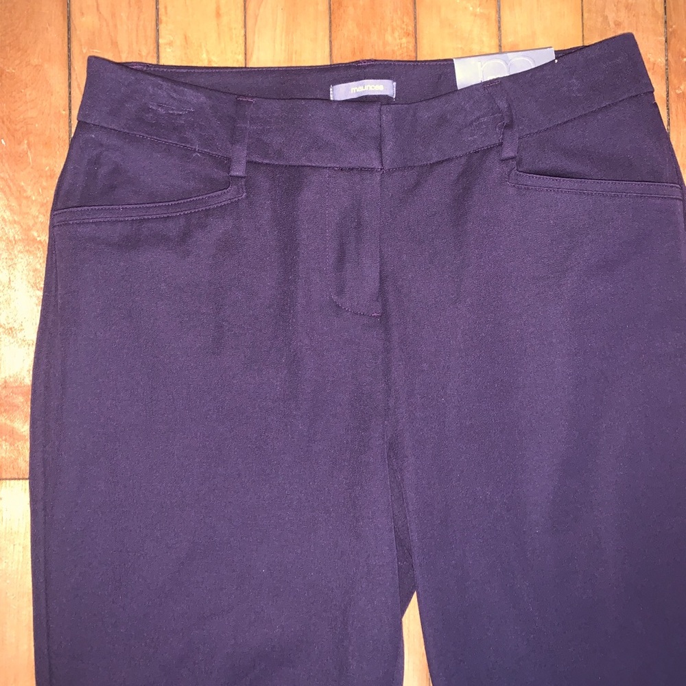 Maurices skinny short ankle pants dark purple 5/6 - Picture 3 of 8